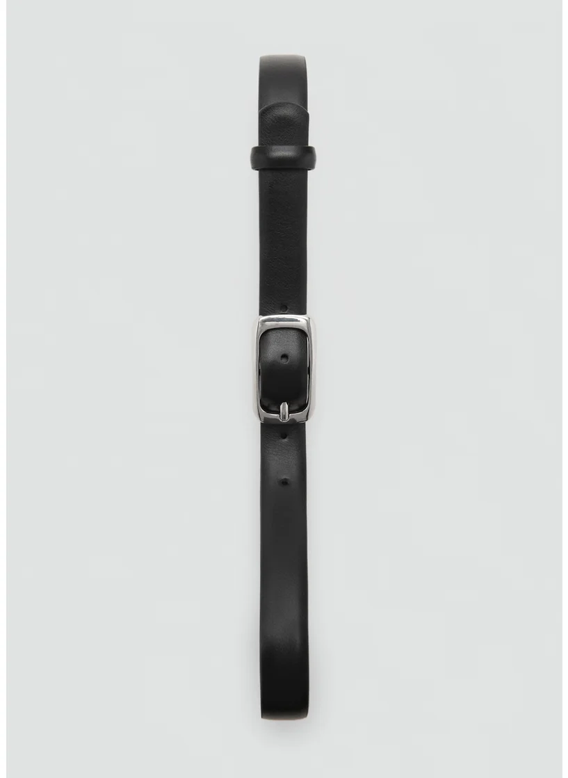 MANGO Rectangular Buckle Belt