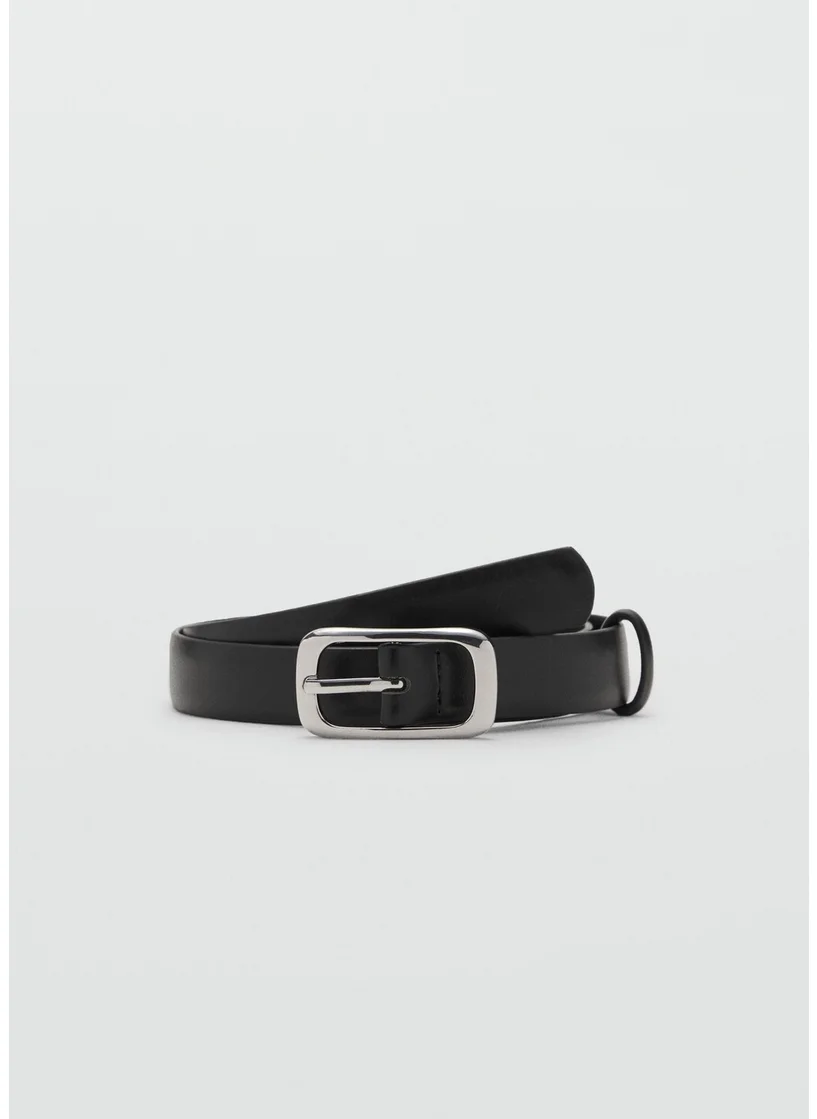 MANGO Rectangular Buckle Belt