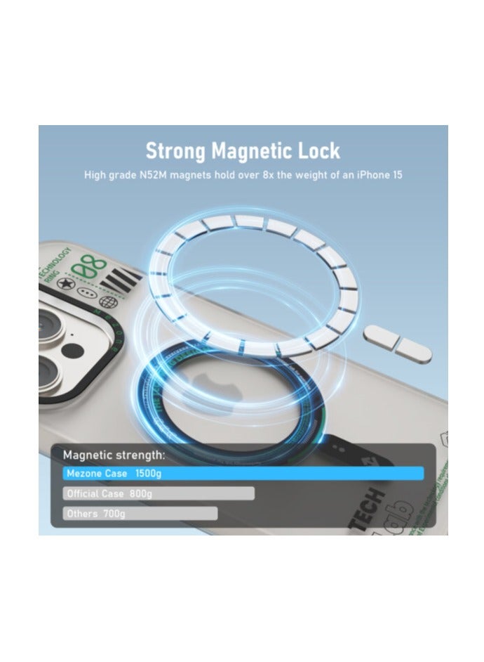 Mezone Tech iPhone 14 Matte MagSafe Case, Shockproof & Anti-Yellowing Phone Case Reinforced Corners with Airguard, Black - Image 3