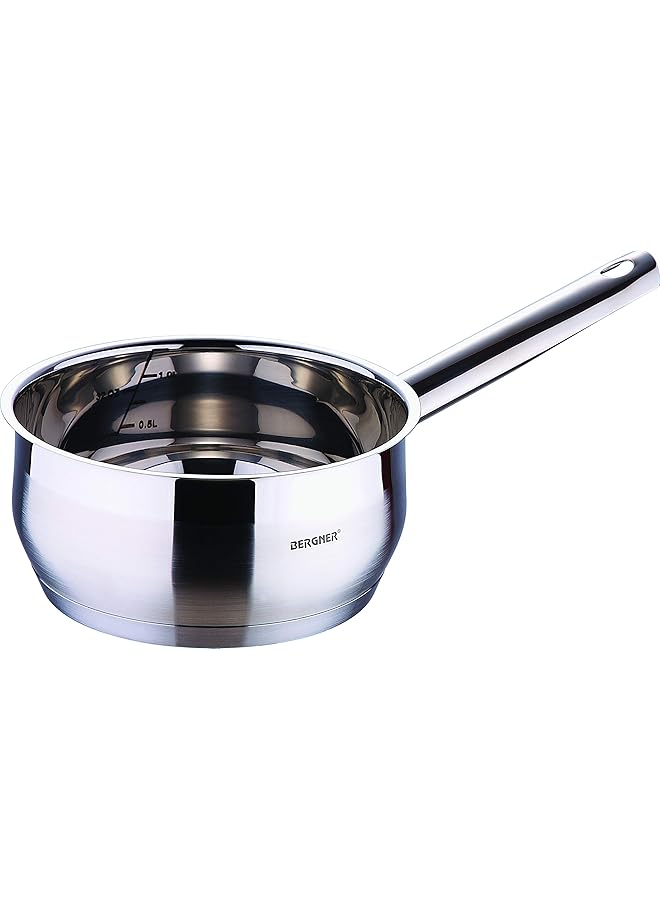 BERGNER قدر طهي فاخر SS للحث، فضي، 14 سم، BG6501، 1 لتر - Image 1