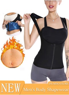 DUNISO Women's Neoprene Sauna Vest Waist Trainer Hot Sweat Slim Corset Body Shaper Tummy Control Sports Shapewear with Zipper Workout Tank Top  - Image 1
