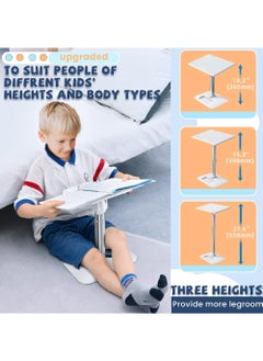Rock Pow Lap Desk Kids Adjustable(11.8"-21.6") Laptop Table for Floor Portable Book Holders for Reading Hands Free Suitable for Kids and Adults of Different Ages  - Image 2