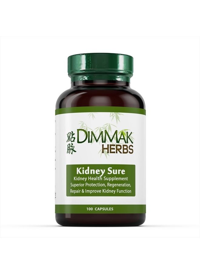 dimmak herbs Kidney Sure Health Supplement Chinese Herb Kidney Blend Detoxifier + Regenerator for Health, Care + Protection – 100 caps 400mg - Image 1