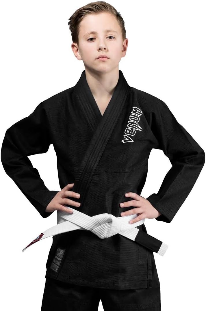Venum Contender Kids BJJ Gi - Black - Image 1