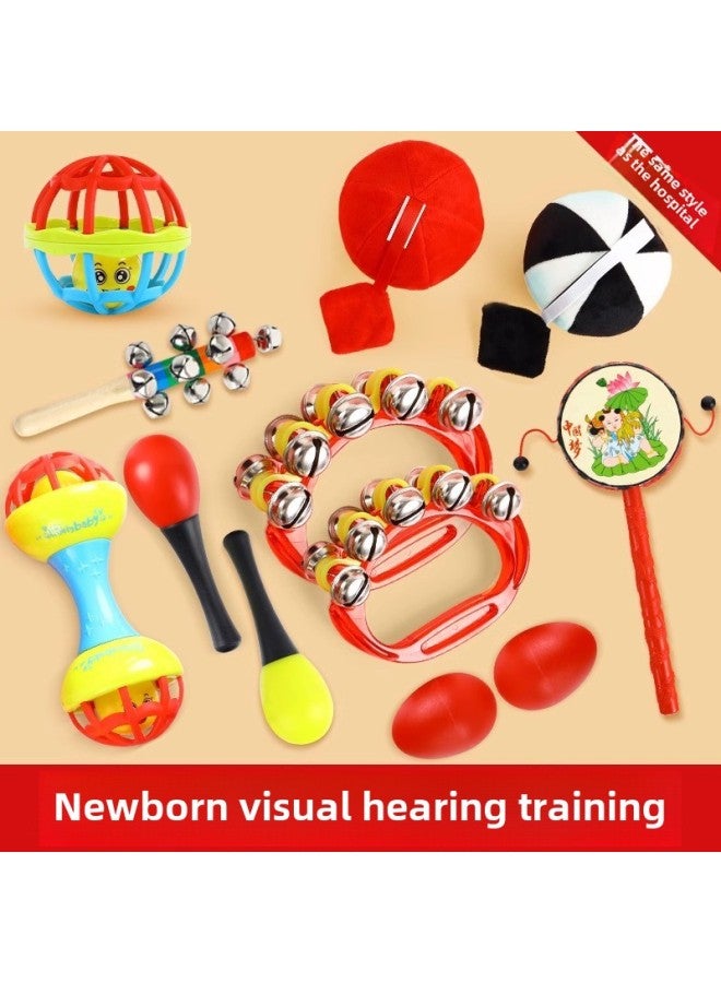 Baby Toys 0-1 Year Old Puzzle Early Education Newborn Hand Rattle 6 Baby Three Months Grip Training-Color: 0-12 Months, Watching Listening And Grasping Training - Image 2