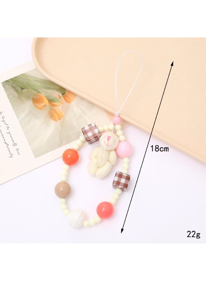 NIBEMINENT Phone Charm/ Chain Strap for Women Girls, Acrylic Cell Phone Case Lanyard Wrist Strap