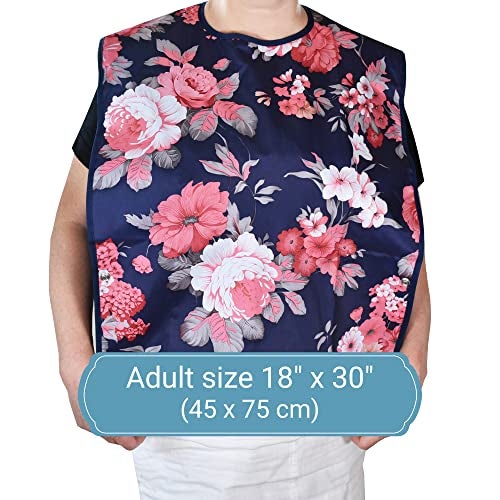 Celley 3 Pack Adult Bibs for Eating with Crumb Catcher Washable and Reusable Clothing Protectors for Elderly Women - Image 5