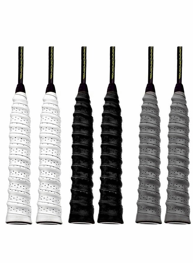 Generic Racquet Grip, Tennis Badminton Squash Rackets PU Racket Over Grip Tape, Breathable Holes Super Absorbent Anti Slip, Anti-slip Tape racket  - Image 1