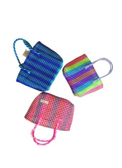 Thalir-LEED ThalirLEED Handmade Malligaidisco Wired Basket for Multipurpose Activities Durable Recyclable Ecofriendly in random colors or Half Half Violet 1025_SSize  - Image 2