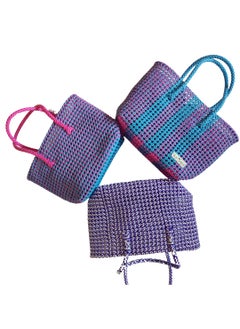 Thalir-LEED ThalirLEED Handmade Malligaidisco Wired Basket for Multipurpose Activities Durable Recyclable Ecofriendly in random colors or Half Half Violet 1025_SSize  - Image 3