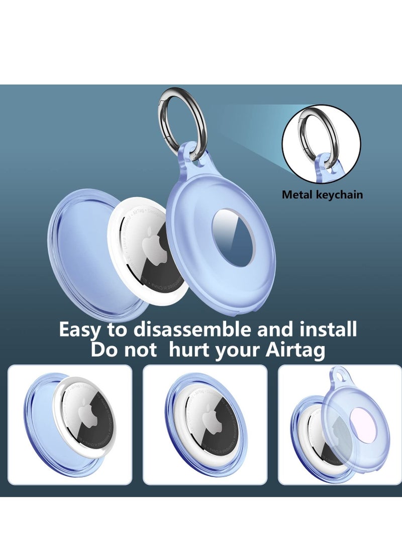 Captaintech Case for Apple AirTag, 4 Pack IPX8 Waterproof Case for AirTag Keychain Holder Case Lightweight Anti-Scratch Easy Installation Soft Full-Body Shockproof Air Tag Holder for Luggage Keys Dog Collar - Image 5