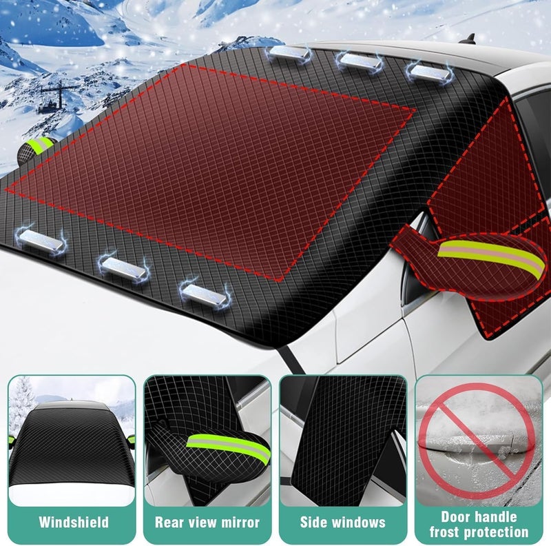 Car Windshield Cover for Ice and Snow for Kia Soul 2020-2025, Windshield Cover Snow Cover Against Car Protector Winter Accessories for Cars - Image 2