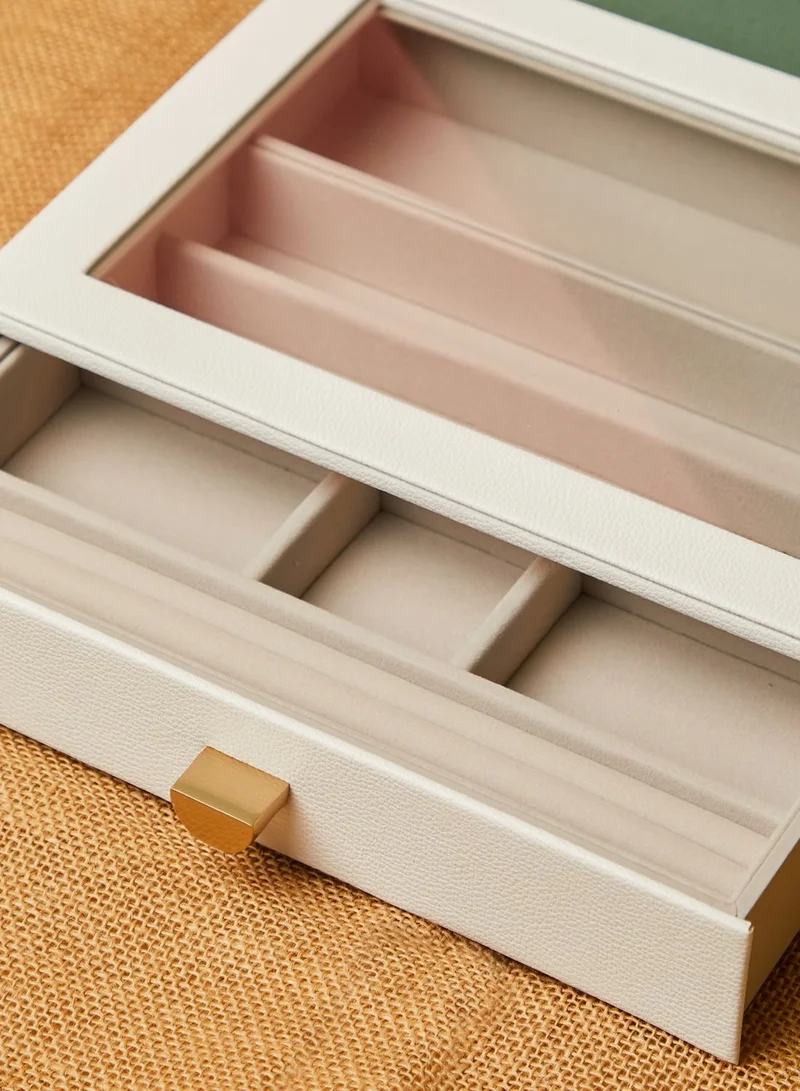 Stackers Pebble Classic Jewellery Drawer With Glass Lid