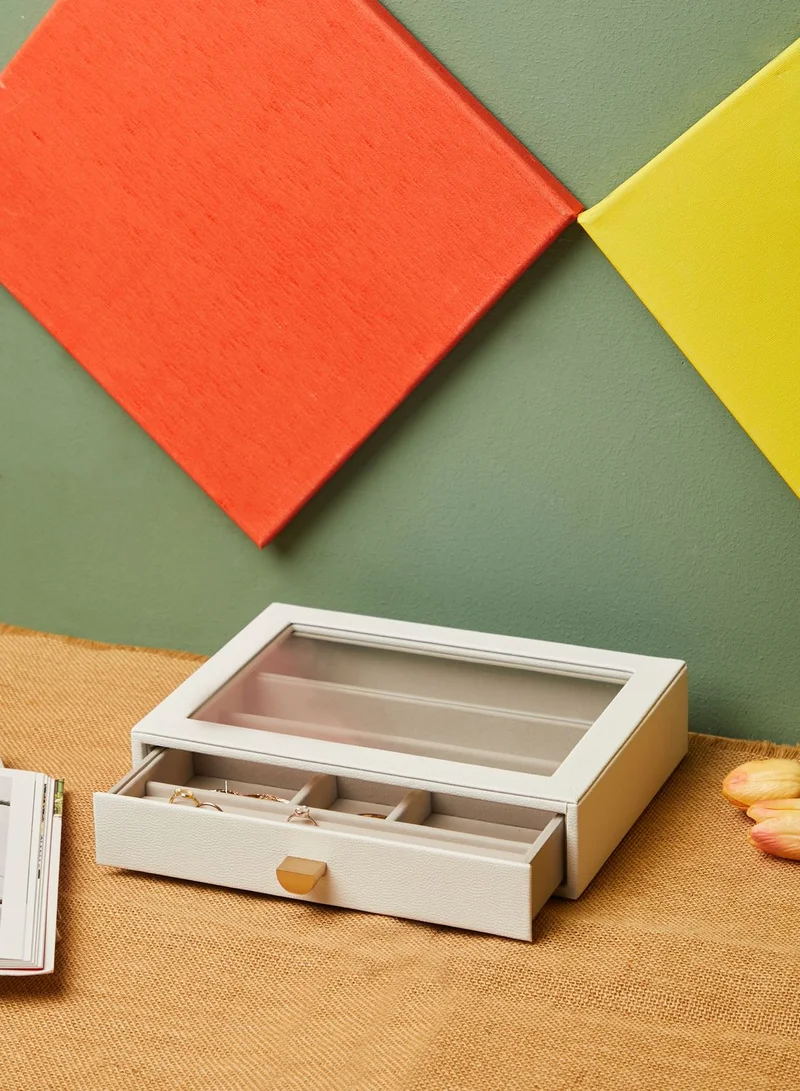 Stackers Pebble Classic Jewellery Drawer With Glass Lid