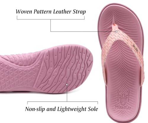 KuaiLu Womens Flip Flops Ladies Yoga Mat Comfortable Walking Thong Sandals With Plantar Fasciitis Arch Support Slip On Indoor Outdoor For Summer - Image 4