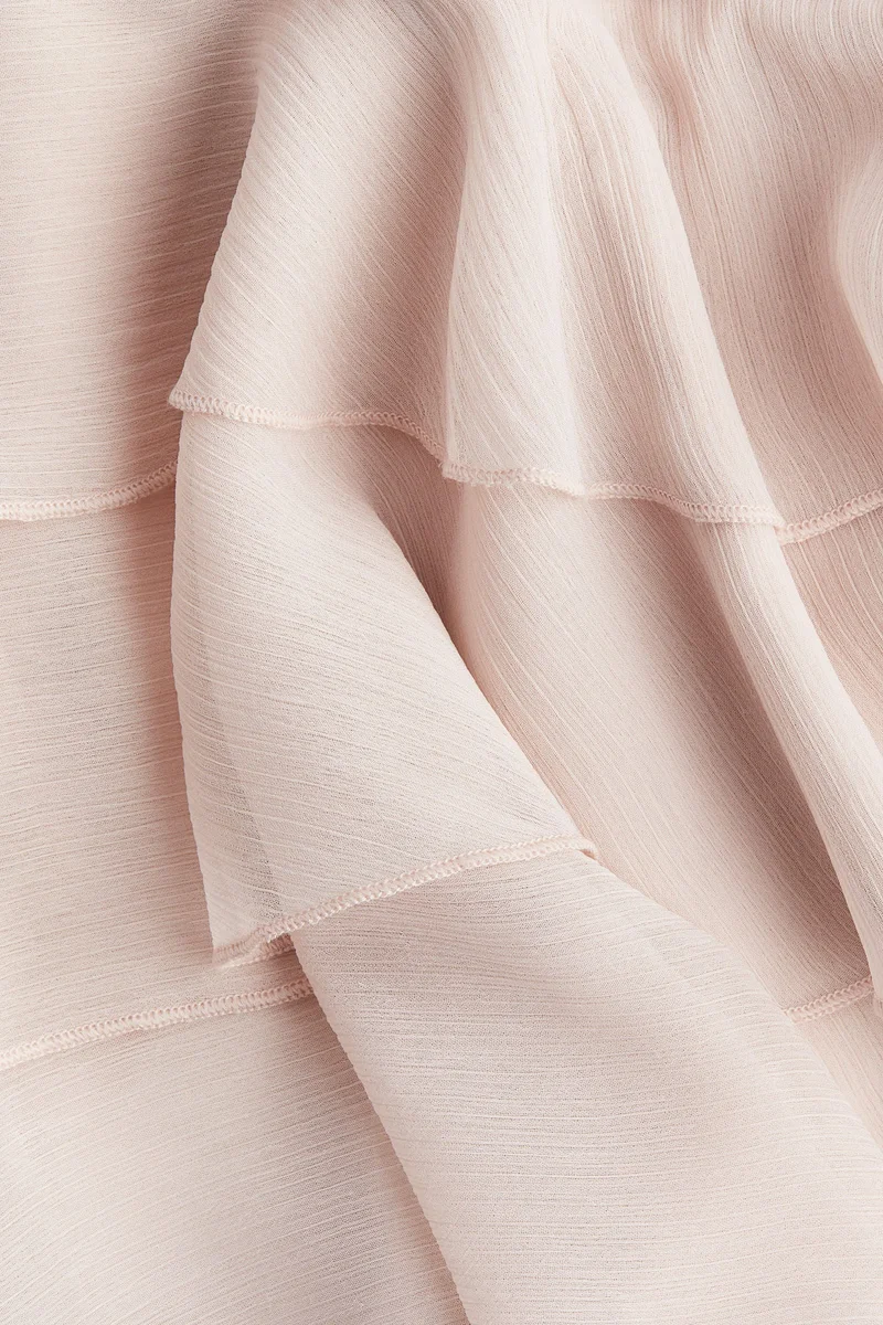 اتش اند ام فستان شيفون بتنورة متدرجة الاتساع