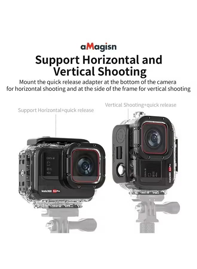 aMagisn 60m Dive Case for Insta360 Ace Pro 2 / AcePro ,197ft Underwater Waterproof Shell Protective Housing - Image 5