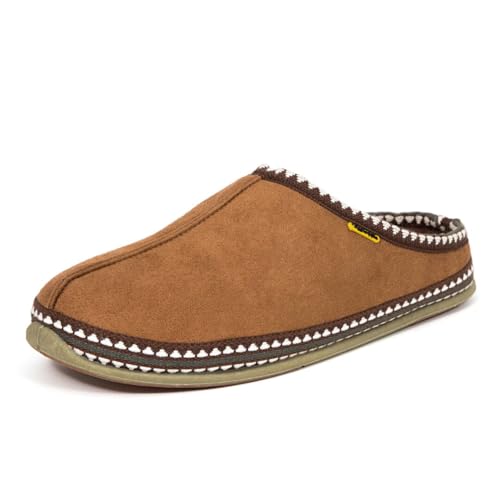 Deer Stags Men's Wherever Microsuede Slipper, Chestnut, 16 Wide - Image 3