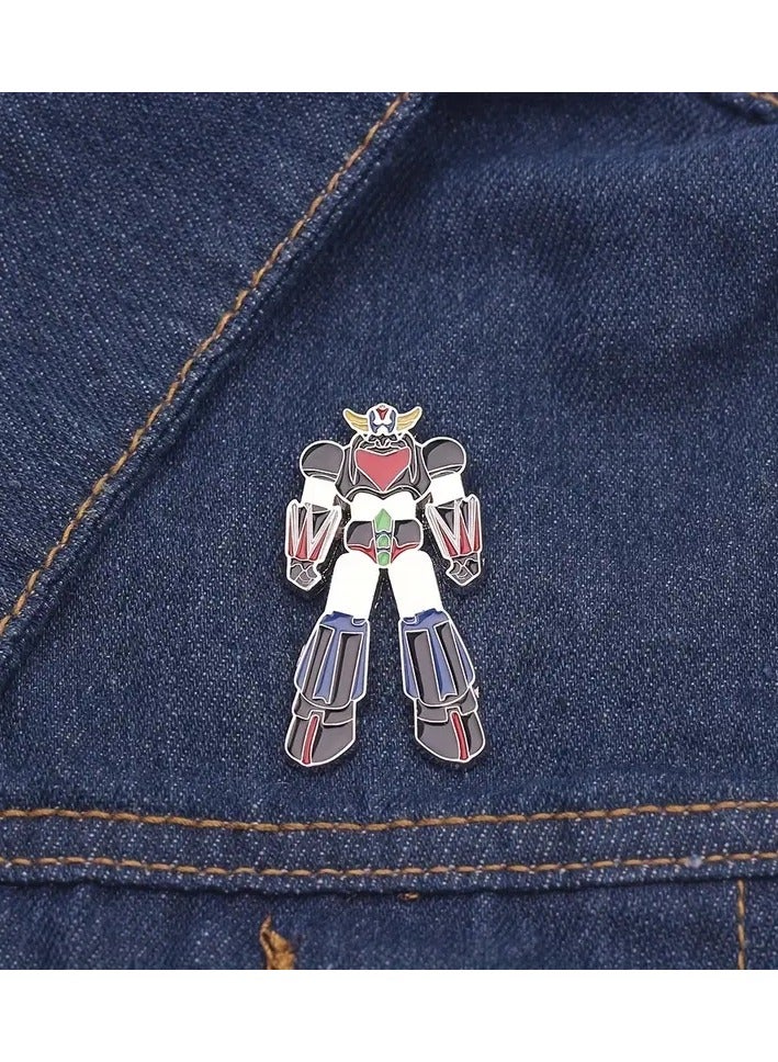 Grendizer Character Brooch Yufu Space Adventures For Guys Girls Kids And Adults Metal Alloy Elegant Badge Oon Collars Top Pocket Abaya Backpacks Jeans Or Dress Jewelry Tthat Brings Back Nostalgia Suitable In Heritage Events Or At School Or University  - Image 2