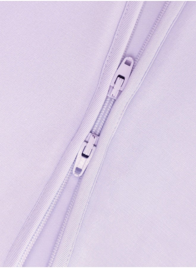Hushabye – Zippered Baby Sleepsuit – Bamboo – Lilac - Image 5