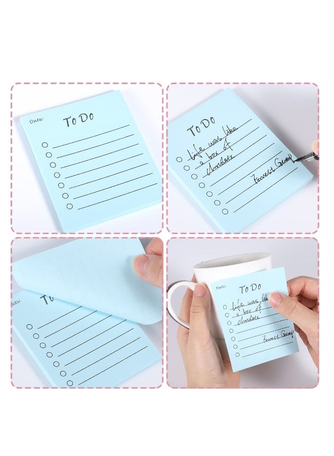 Generic "450 Sheets 9 Pads to Do List Sticky Notes, 3.5x3 in Lined Sticky Notes Adhesive Cute to Do List Notepad for Planner Checklist Office Supplies, Daily Shopping Planner List, 9 Colors "  - Image 1