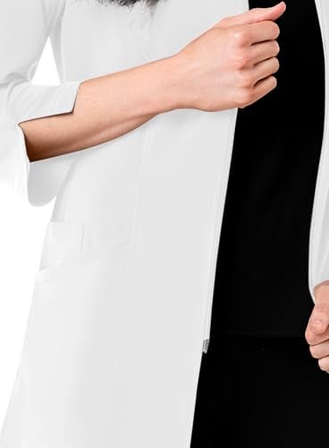 Maevn جاكيت مختبر للسيدات بكم 3/4 ذكي من ميفن (أبيض، صغير) - Image 3