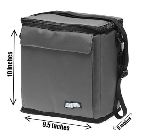 FlexiFreeze Freezable 12 Can Cooler Lunch Bag Collapsible Soft Cooler with Builtin Ice Panels 12 Can Charcoal - Image 3