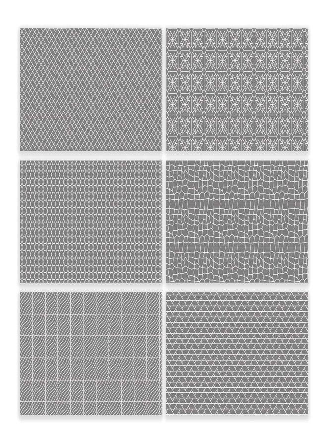 neglex Brick Stencil Set for Crafts (15 Pack, 8x8 Inch), Street Cobblestone & Garden Sidewalk Patterns, Reusable Texture Stencils for Wood, Fabric, Furniture, Terracotta Mosaic & Geometric Floral Tile Design - Image 4