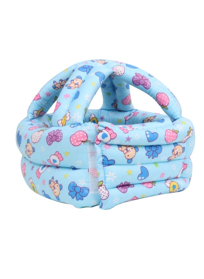 FLYPARTY Adjustable Infant Baby Toddler Protective Hat Helmet Safety Cap (Blue Sweets) - Image 3