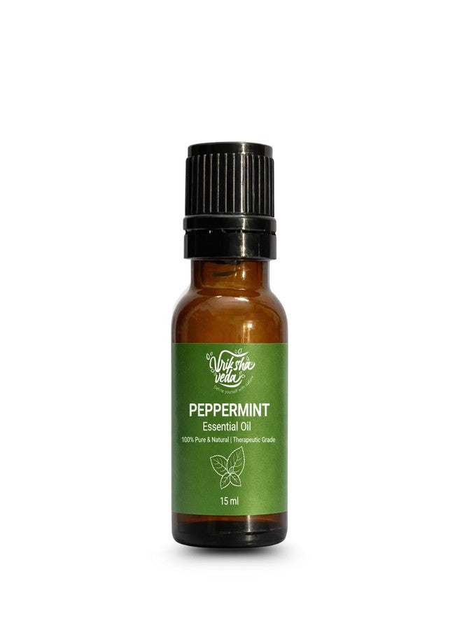 Vriksha Veda Vrikshaveda Peppermint Essential Oil, 100% Pure & Natural, Therapeutic Grade, 15ml - Image 1