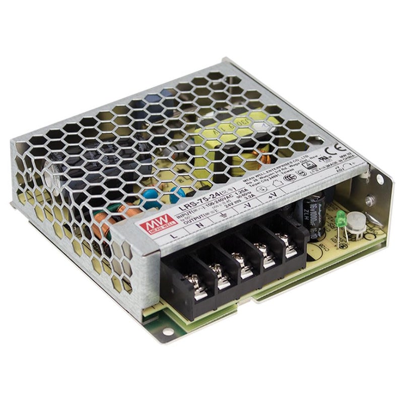 MEAN WELL EST Lights Meanwell Metal Power Supply: LRS-75-24, 75W 24VDC (Golden) - Image 2