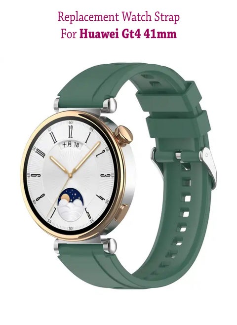 Soft Silicone Strap Replacement Bands For Huawei Gt4 41mm - Green