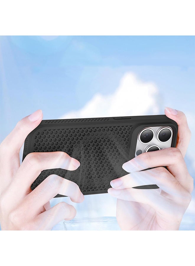 Honeycomb Mesh Cooling Phone Case Magnetic Breathable for iPhone 16 Promax - Image 4