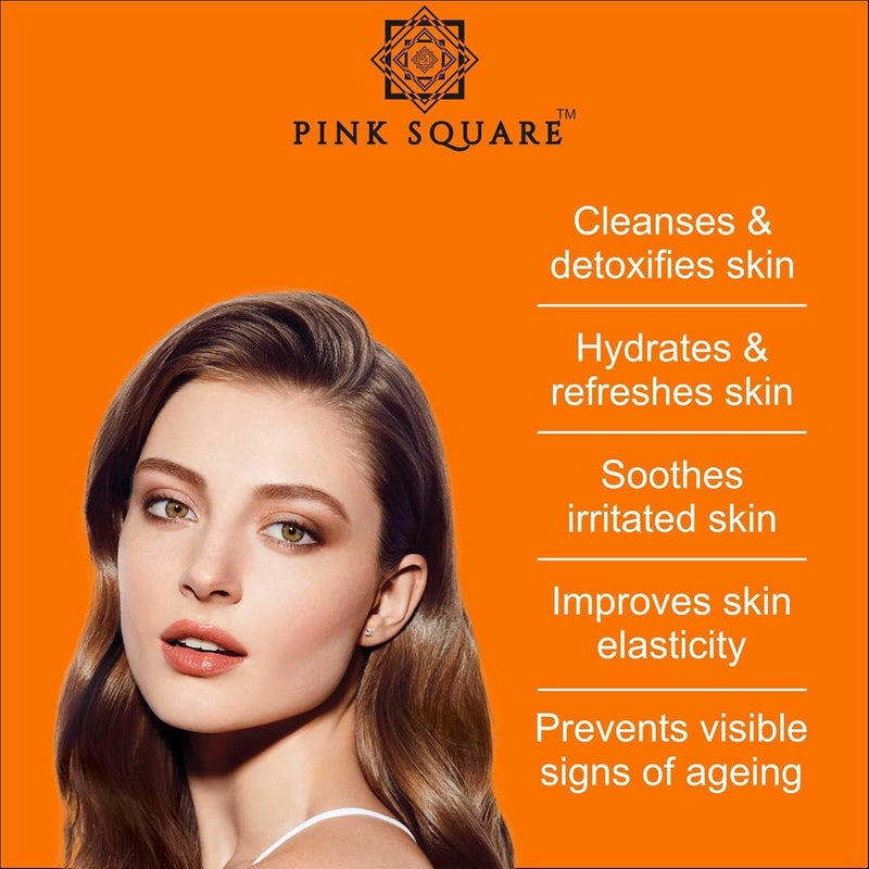 Pink Square Vitamin C Face Toner Refreshing Face Mist Toner Toner for Hydrating Skin AlcoholFree Mist toner for open pores Tightening Pack of 2 of 100 ML - Image 3