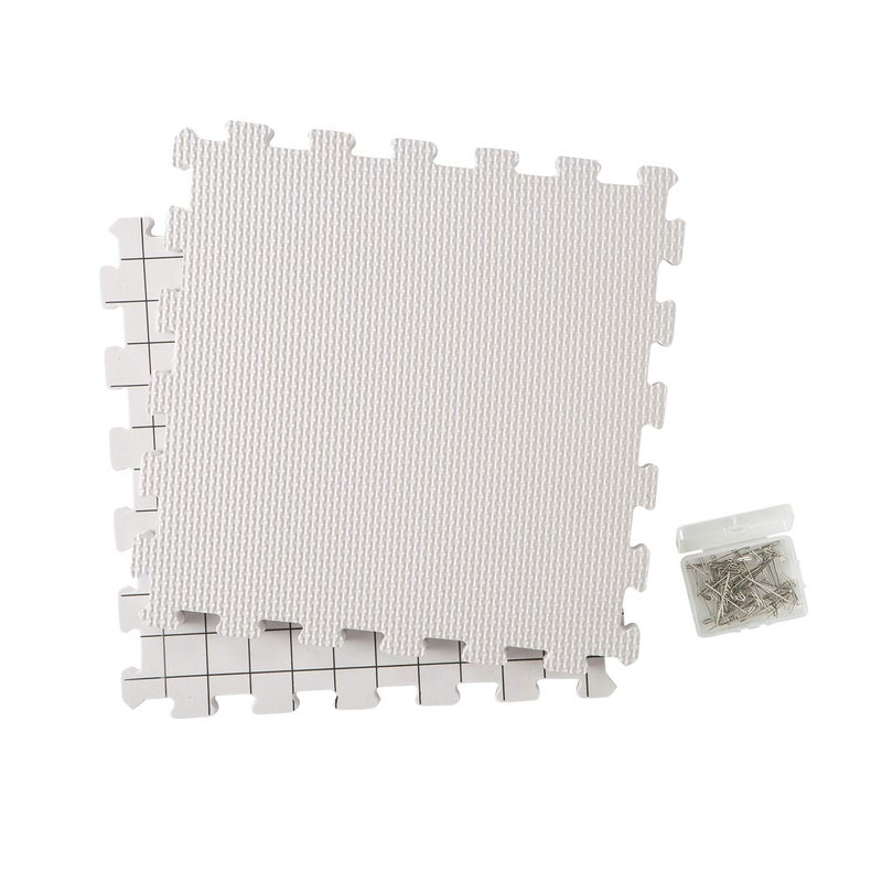 Knit Picks Premium Blocking Mats for Knitting and Crochet Pack of 9 Extra Thick Blocking Boards with Grids Includes 100 TPins and Storage Bag