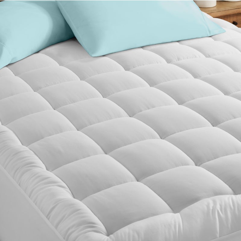 Bare Home Bare Home Twin XL Mattress Topper Cotton Top  Deep Pockets Breathable Machine Washable