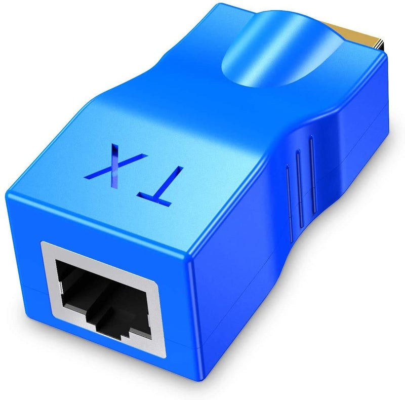 XIUXIU Hdmi Extender, Hdmi To Rj45 Ethernet Network Cables Extender Converter Repeater, Over Cat5E Cat6 1080P Up To 30M Extender Suitble For Hdtv Stb Dvd Ps4 - Image 3