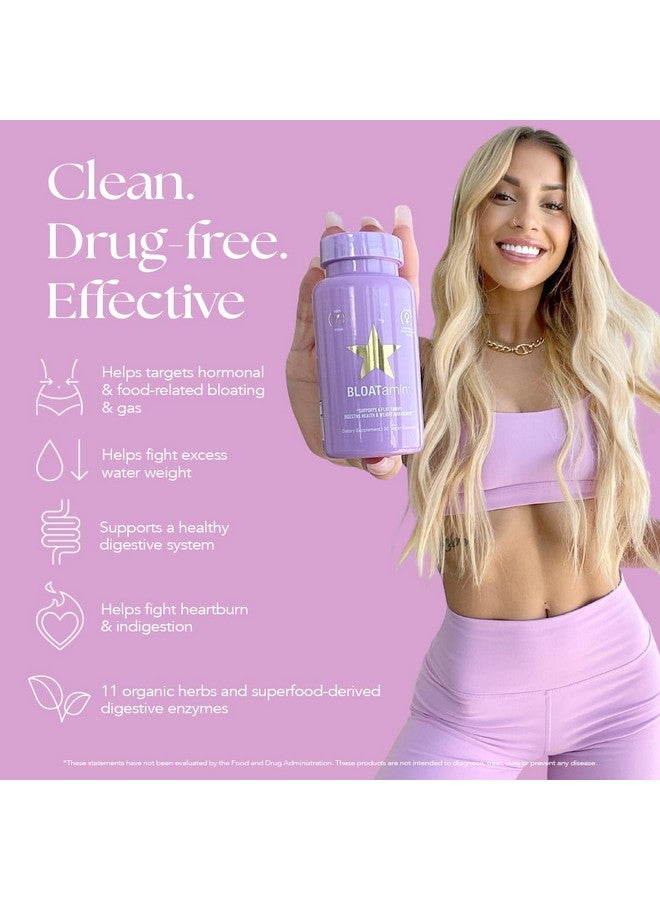 HAIRtamin BLOATamin - Vegan Synergistic Blend | Bloating Relief Supplement Capsule | Men & Women | Digestive Enzymes for Bloating Relief, Gas Stomach Pain, Water Retention, and Discomfort (1-Pack) - Image 2