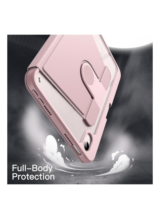 LEDIN 2 in1 Rotating Case for iPad mini A17 Pro 2024 (7th Generation 8.3 inch) with Pencil Holder,360 Degree Rotation Protective Stand Slim Cover Clear Back, Auto Wake/Sleep With Tempered Glass - Image 5