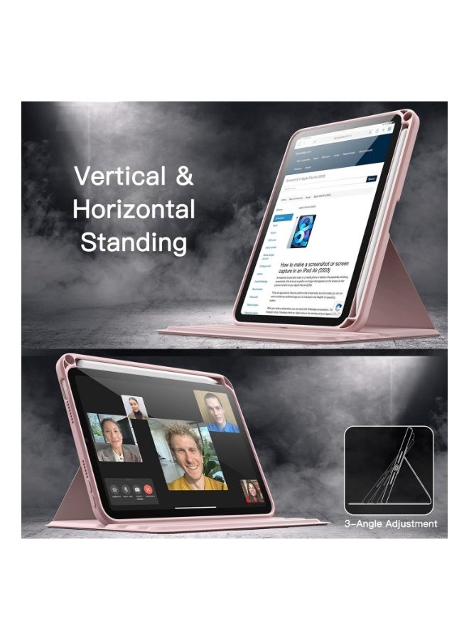 LEDIN 2 in1 Rotating Case for iPad mini A17 Pro 2024 (7th Generation 8.3 inch) with Pencil Holder,360 Degree Rotation Protective Stand Slim Cover Clear Back, Auto Wake/Sleep With Tempered Glass - Image 4