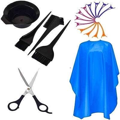 VEDETIC Professional Combo hair Dye brush Multicolor Section Clip Hair Cutting Sheet Cap And Hair Cutting Scissors For Women And Girls Multicolor Pack of 1 - Image 1