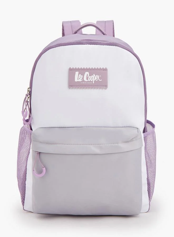 Lee Cooper Colourblock School Backpack With Padded Shoulder Straps - 30x17x44 CM