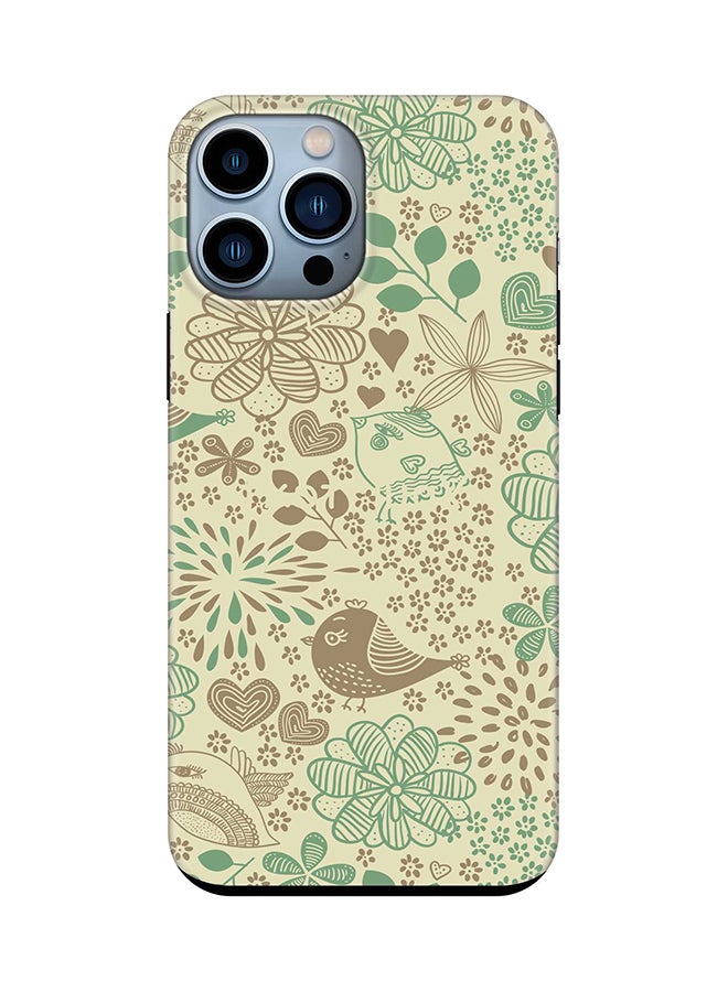 Stylizedd Tough Pro Series Case for Apple iPhone 14 Pro Max Dual Layer hybrid PC & TPU Customized Mobile Cover Shield with inner TPU protection Matte Finish - Cozy Garden