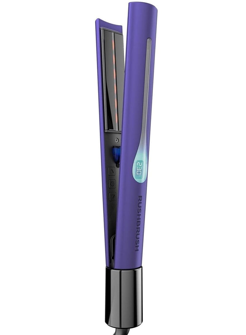 Rush Brush X2 Infra Revolver Purple 230°C Infrared Tec Ionic Technology Ceramic Plates And LED Display - Image 2