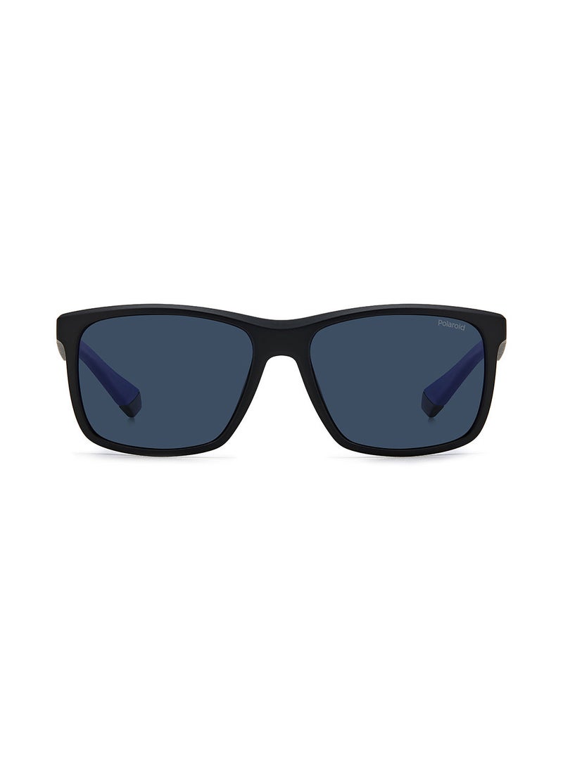 Polaroid Men's UV Protection Square Sunglasses - Pld 7043/S Mtblkblue 57 - Lens Size: 57 Mm  - Image 3