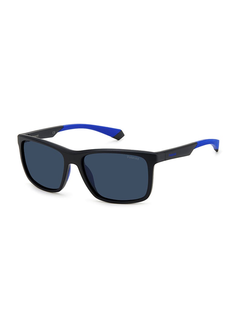 Polaroid Men's UV Protection Square Sunglasses - Pld 7043/S Mtblkblue 57 - Lens Size: 57 Mm  - Image 1