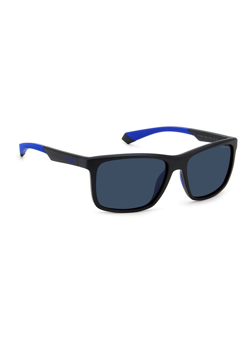 Polaroid Men's UV Protection Square Sunglasses - Pld 7043/S Mtblkblue 57 - Lens Size: 57 Mm  - Image 2