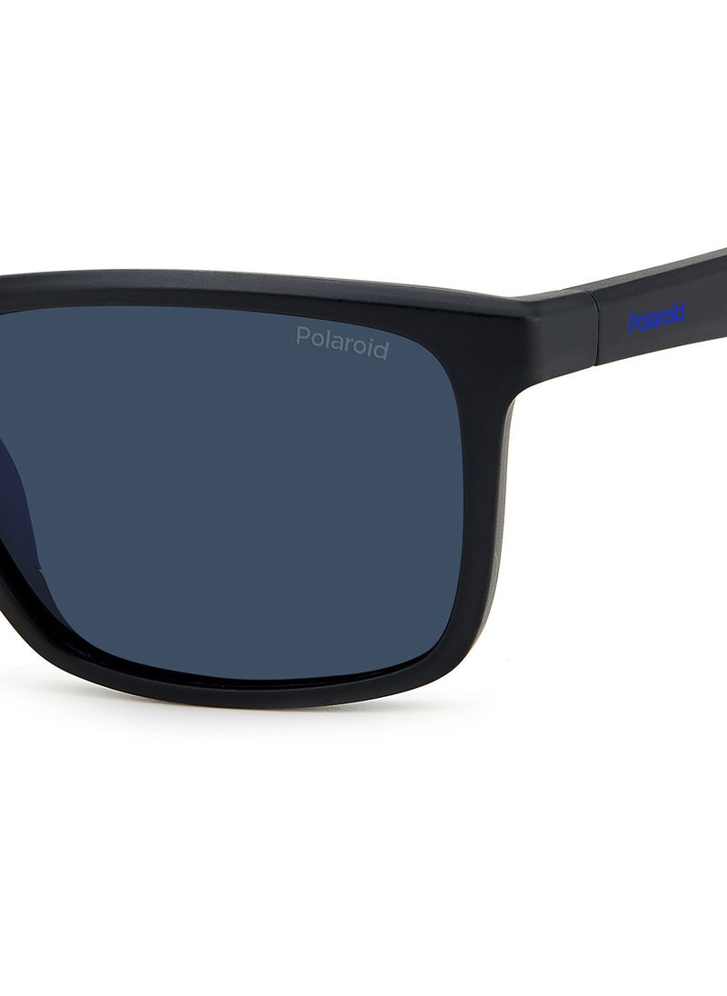Polaroid Men's UV Protection Square Sunglasses - Pld 7043/S Mtblkblue 57 - Lens Size: 57 Mm  - Image 5