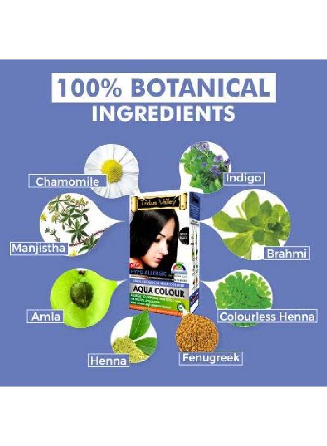 Indus Valley Hypo Allergic Aqua Colour 100% Botanical Hair Colour Dark Brown(30Ml + 200G) - Image 5