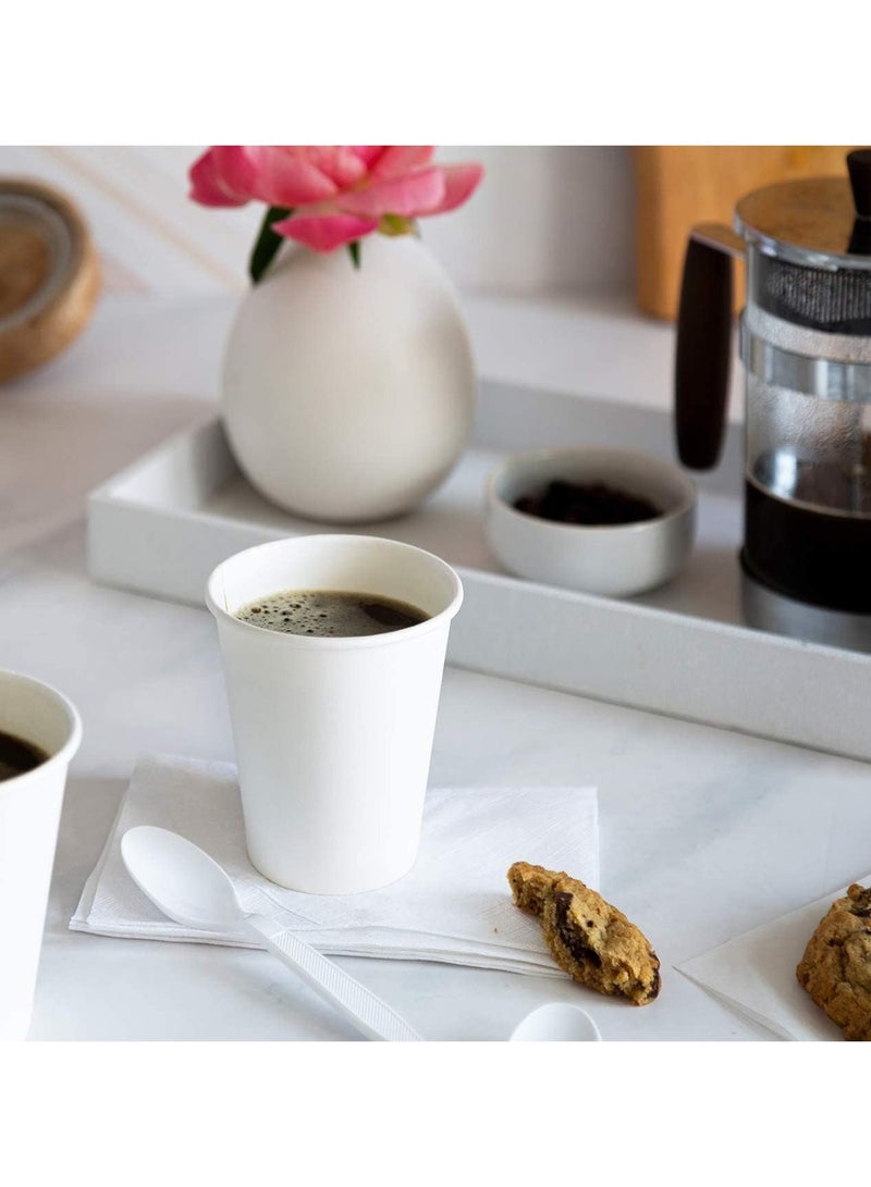 MARKQ [1000 Cups] 8 Oz White Paper Cups | Disposable Cups for Hot & Cold Drinks | Small Disposable Cups for Home, Parties and Work | Ideal for Water, Juice, Tea, Mouthwash - Image 5